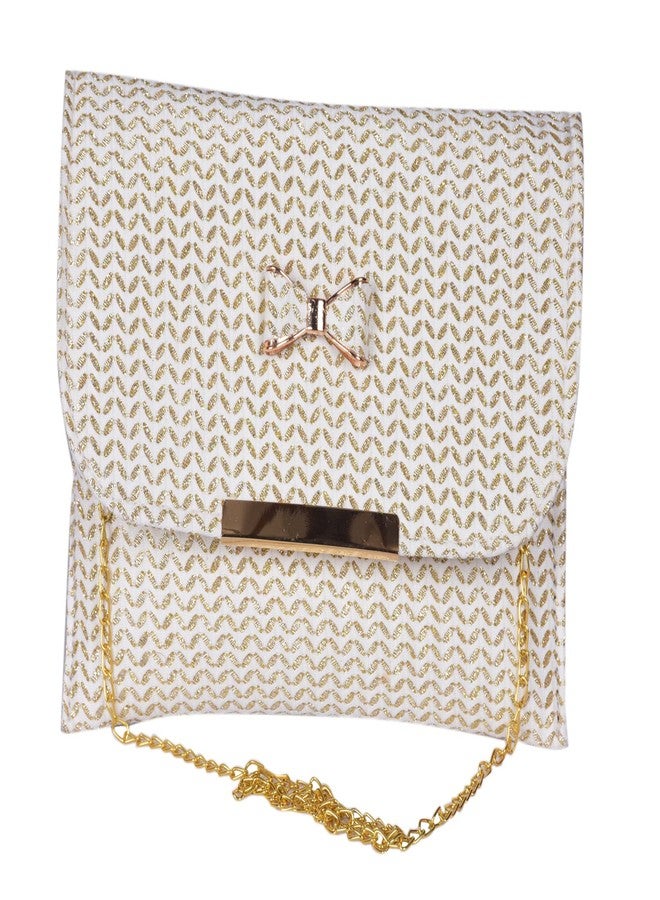 SuneshCreation Cream Canvas Sling Bag for women and Girls ladies Handbag Purse With Chain Strap Stylish and Durable For Daily Use - Image 1